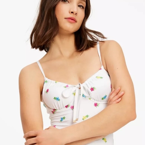 🌻NEW NWOT Kate Spade Sea Garden Embroidered 1-piece Swimsuit Size L $132 Retail - Picture 3 of 9